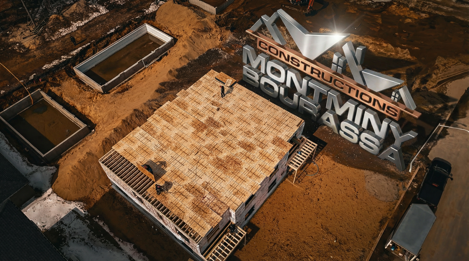 Vue aérienne — projet résidentiel