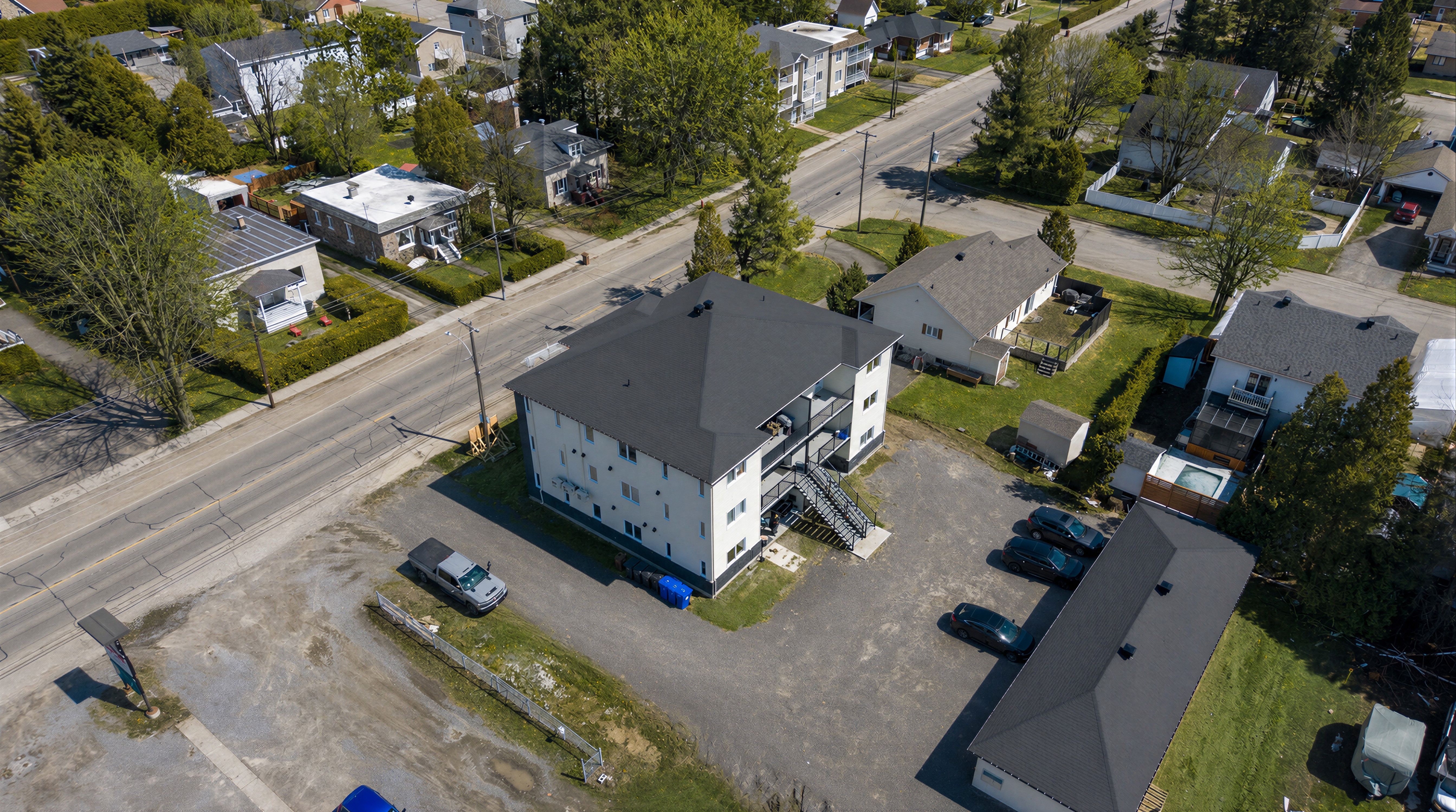 Immeuble 6 logements à Shawinigan, vue aérienne